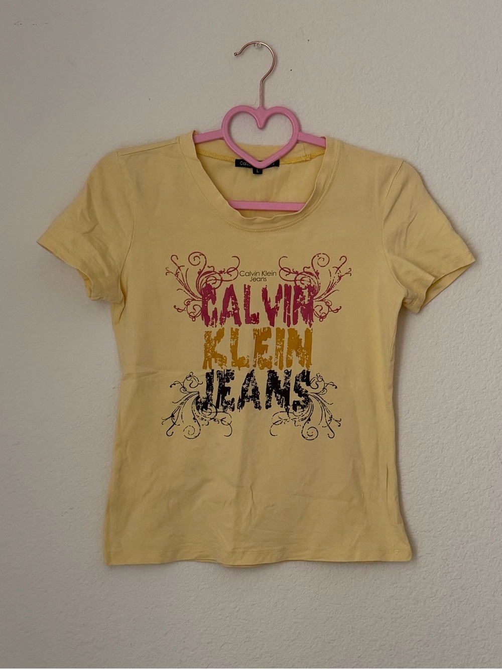 Calvin Klein Yellow Graphic Logo Tee